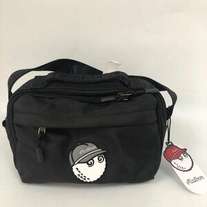 Malbon Golf Shoulder Bag Handbag Black Zipper Closure